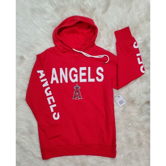 Los Angeles Angels Red Pullover Hoodie G-III 4Her by Carl Banks Womens Size L - Picture 4 of 7